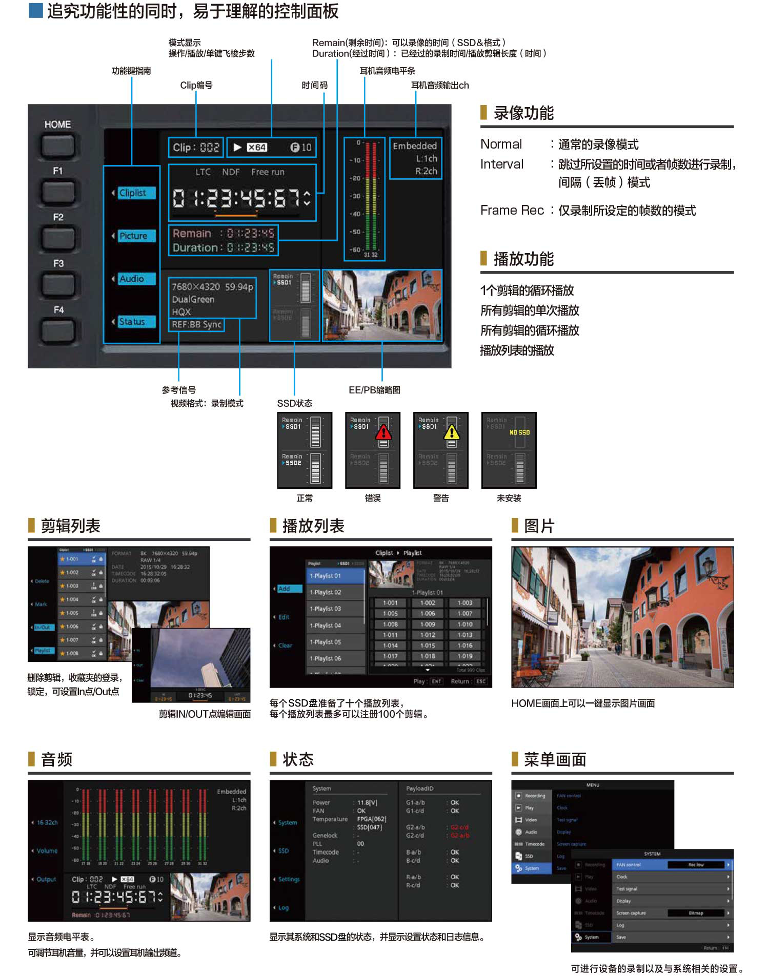 HR-7518/HR-7518-A 8K SSD 录像机| ASTRODESIGN